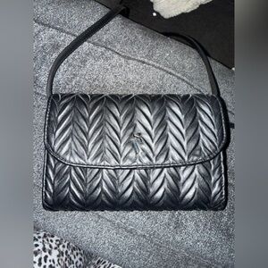 Elegant Black Quilted Women's Bag Vera wang